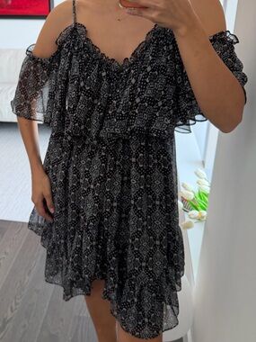 MISA Los Angeles Suki Mini Dress | Black Print | XS